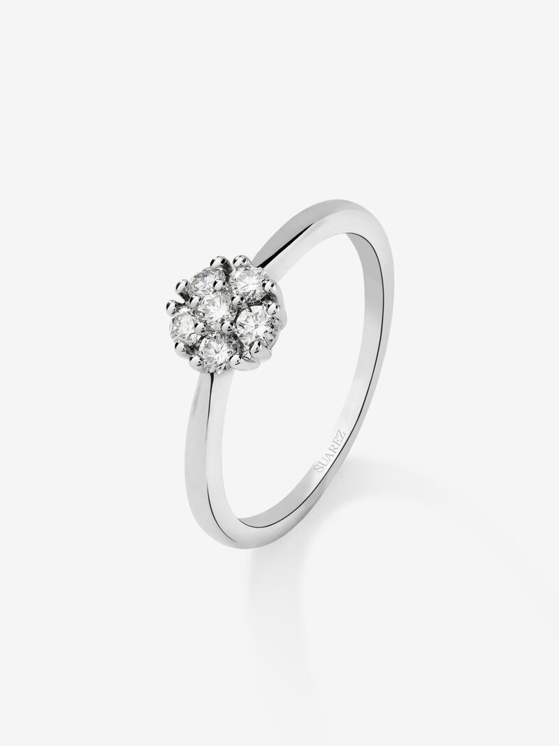 18K White Gold Diamond Pave Ring image number 0