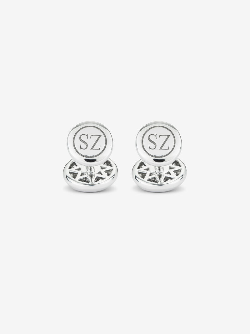 White Gold and Diamond Cufflinks image number 2