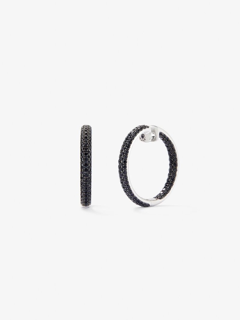 925 silver earrings with black spinels image number 0