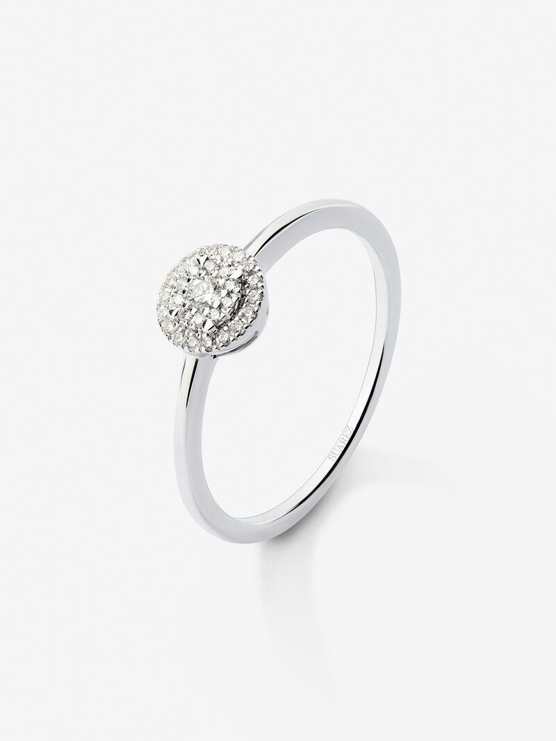 18kt white gold ring with 29 diamonds 0.10 carats image number 0