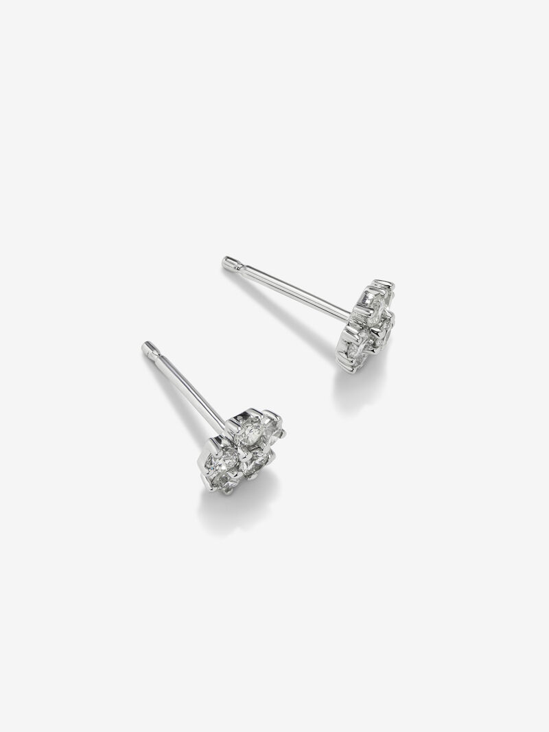 Grace white gold earrings with diamond image number 2