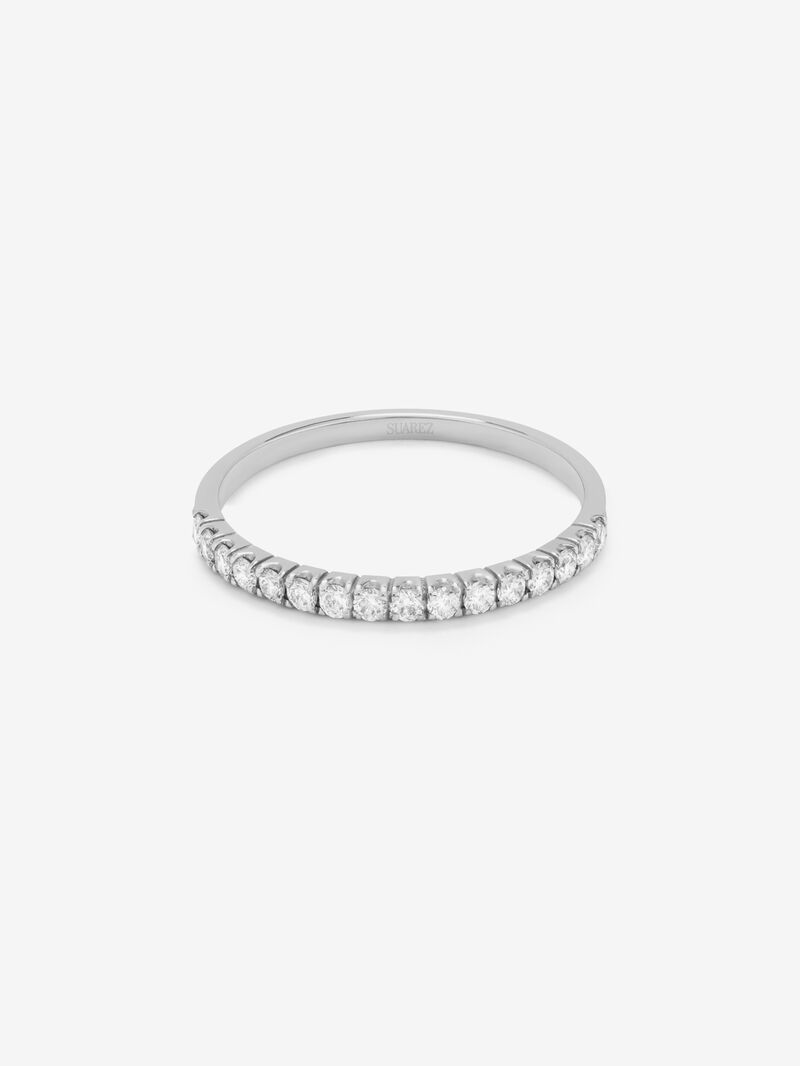 Half ring in 18K white gold with 16 brilliant-cut diamonds with a total of 0.24 cts image number 2