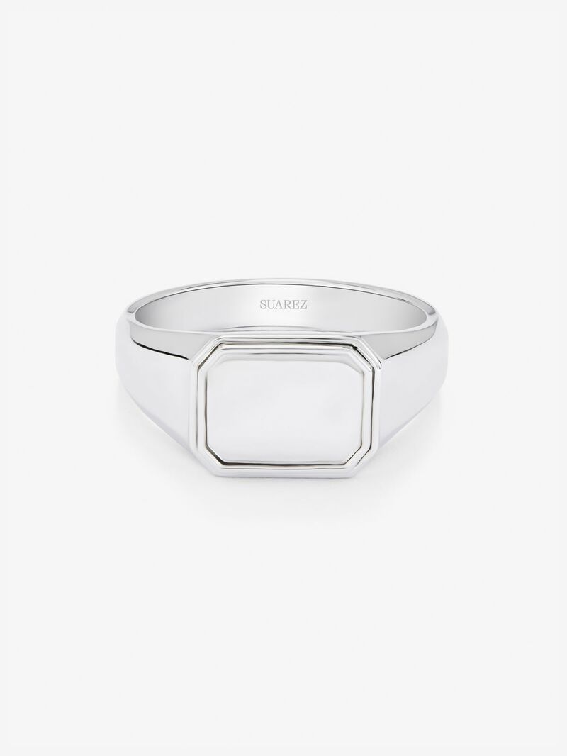 925 silver medium signet ring image number 2