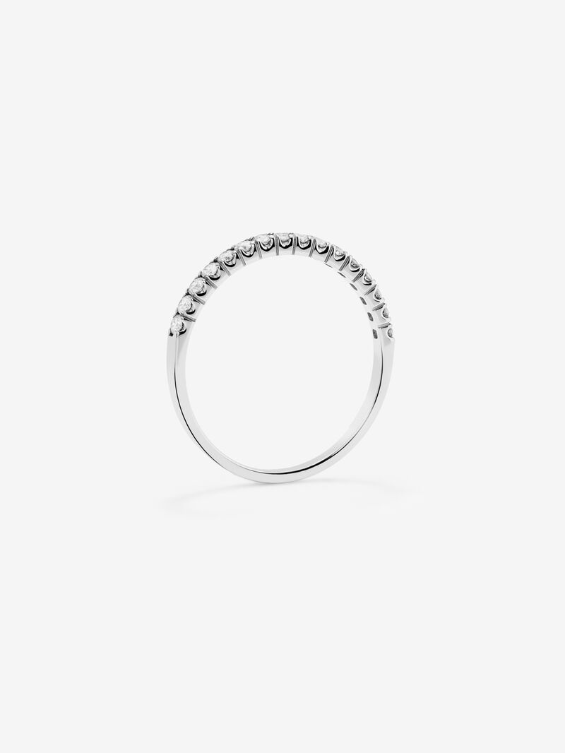 Half ring in 18K white gold with 16 brilliant-cut diamonds with a total of 0.24 cts image number 4