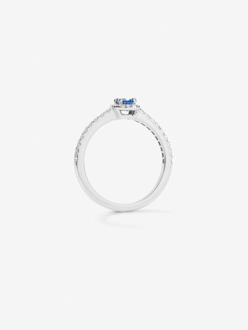 18K White Gold Ring with Azul Blue Sapp image number 4