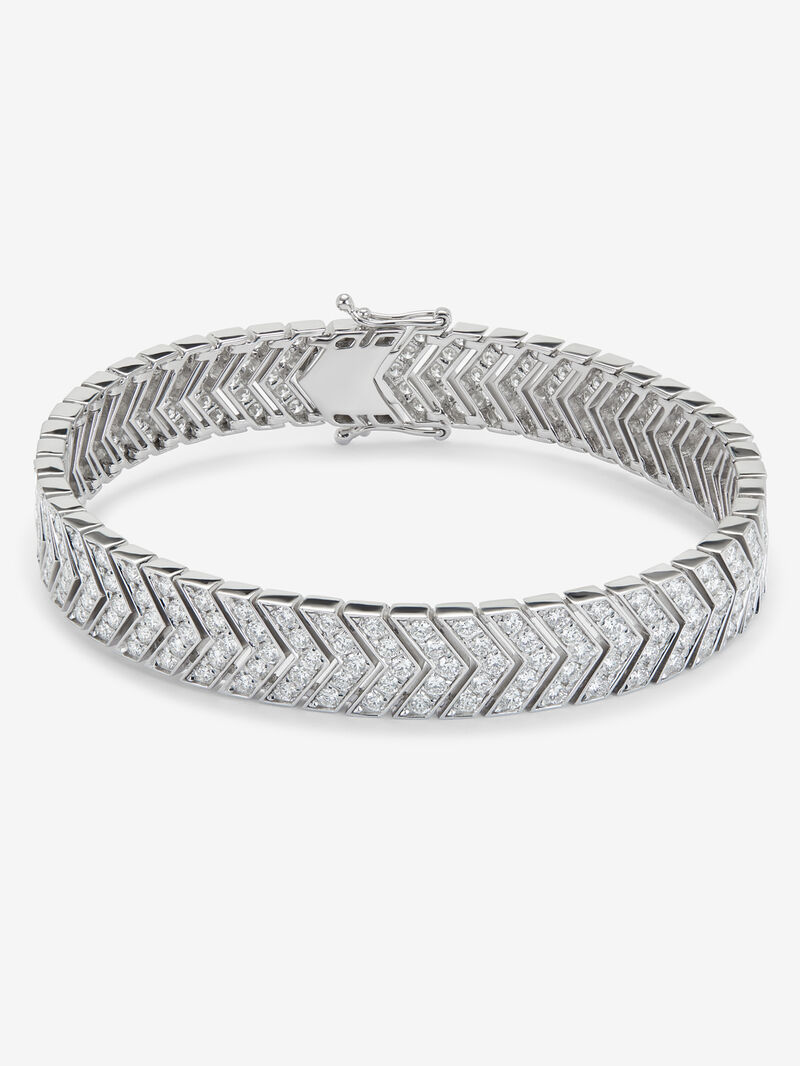 18K White Gold Bracelet with Diamond image number 0