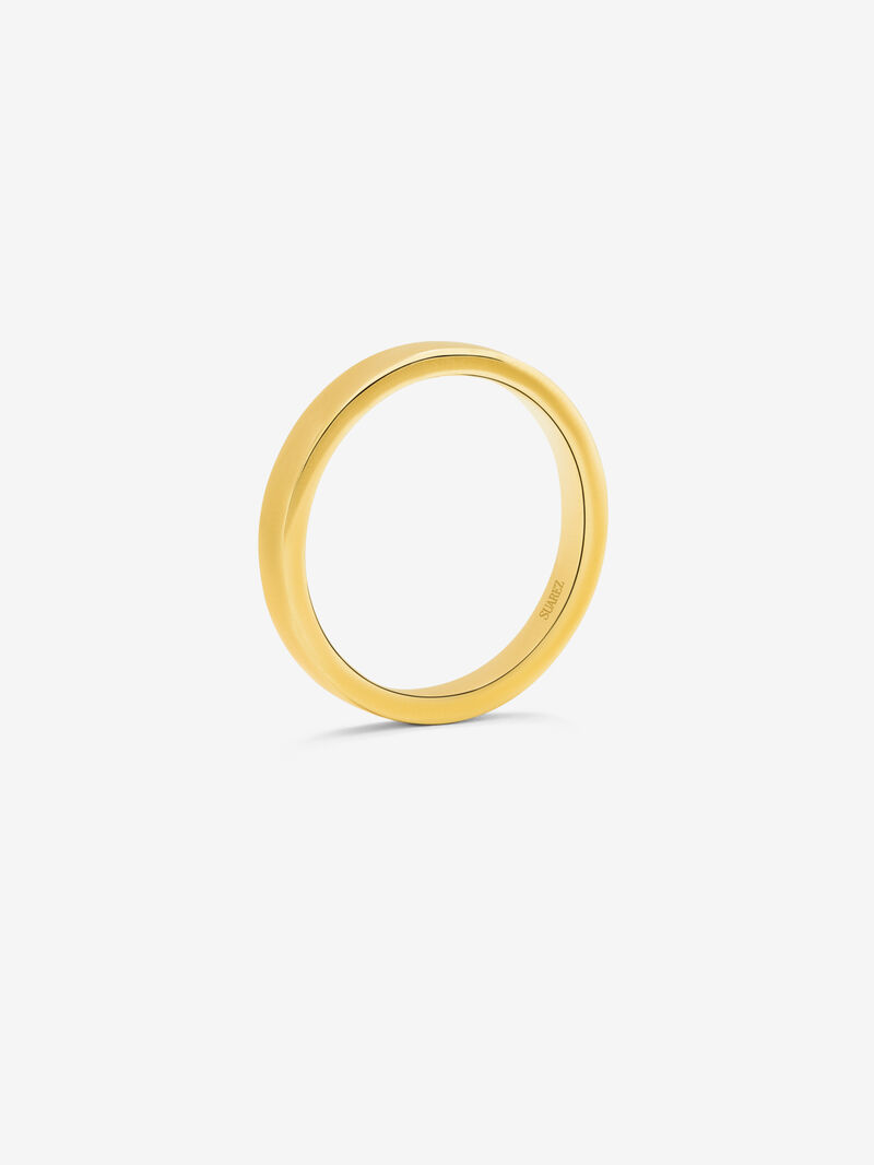 18K 1.85mm yellow flat compromise ring image number 4