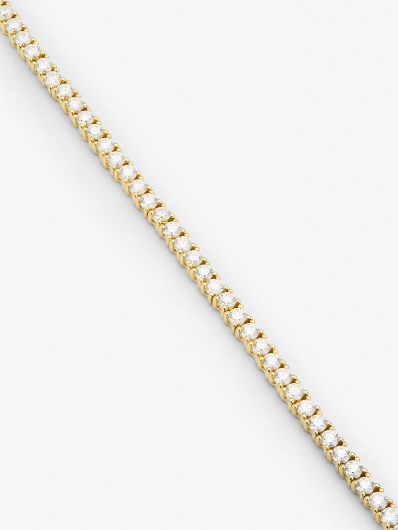 18K yellow gold rivière bracelet with bright type size of 3.11 cts image number 2