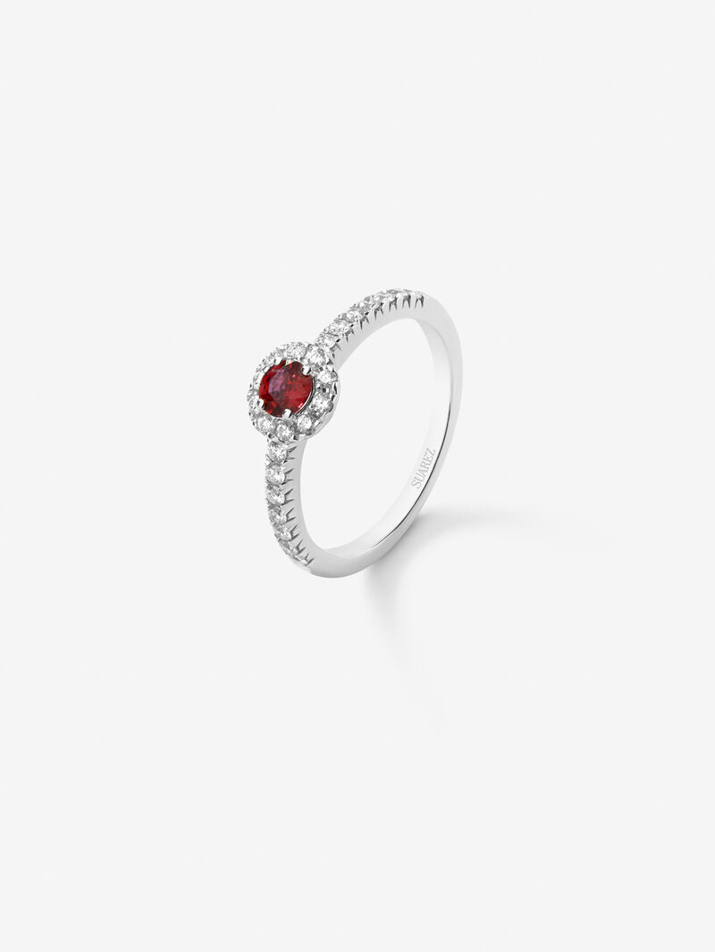 18K White Gold Orla Ring with Rubi and Diamond image number 0