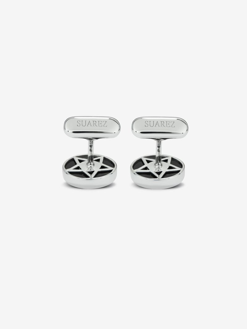 925 Silver and Onyx Cufflinks image number 2
