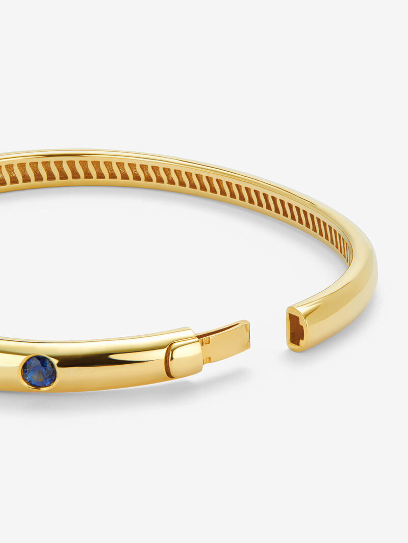 18K yellow gold bracelet with 1.69 ct brilliant-cut blue sapphires image number 4