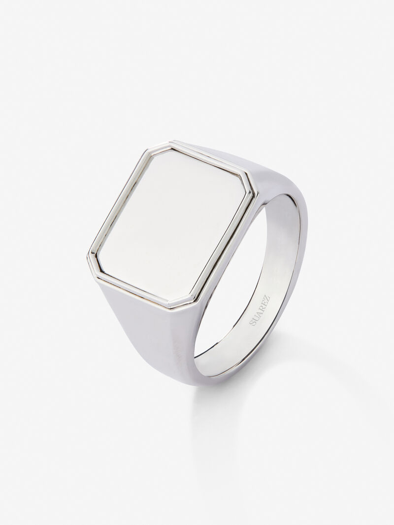925 silver seal ring image number 0