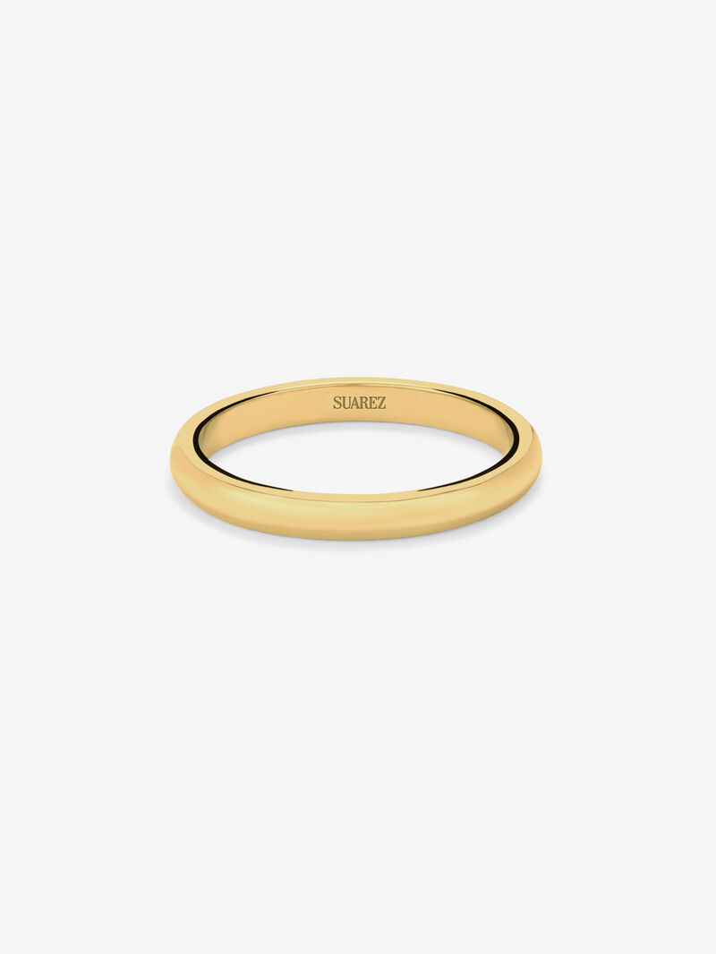 18K 1.55mm yellow flat compromise ring image number 2
