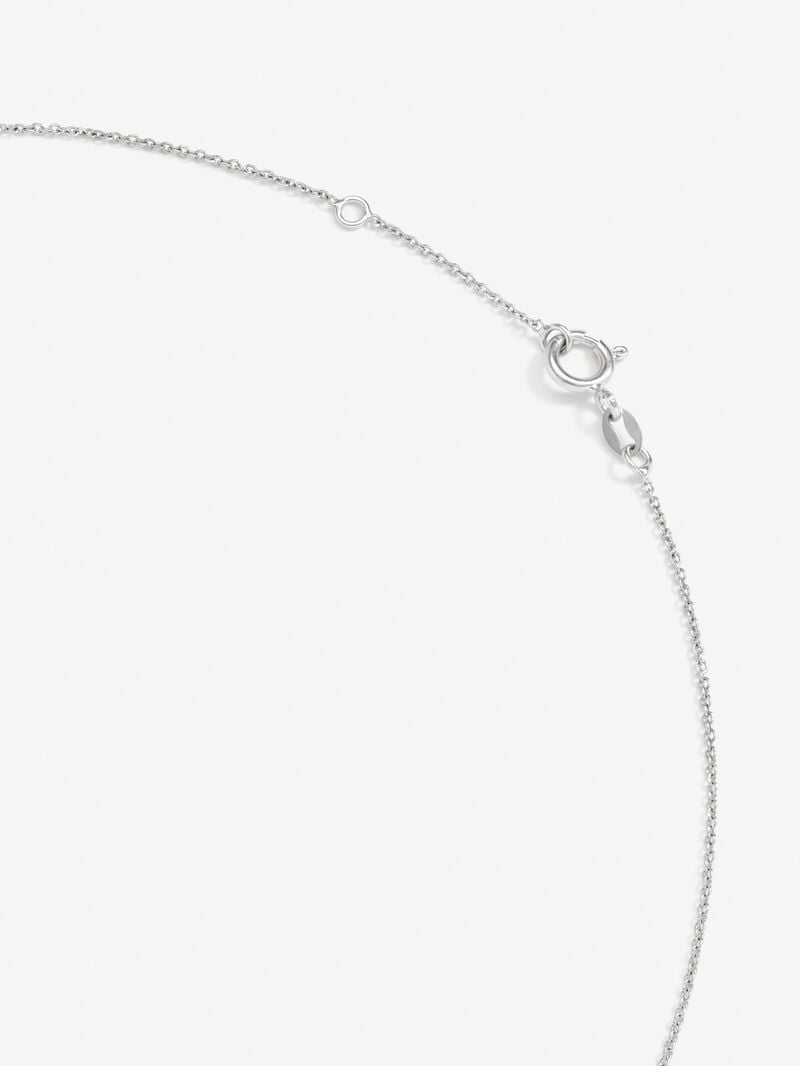 18K white gold pendant with red ruby ​​in 0.73 cts and white diamonds in bright 0.16 cts image number 2