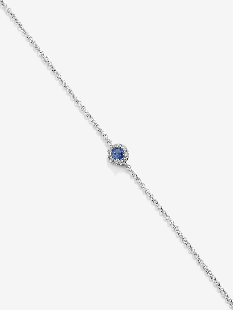 18K White Gold Orla bracelet with sapphire and diamond image number 2