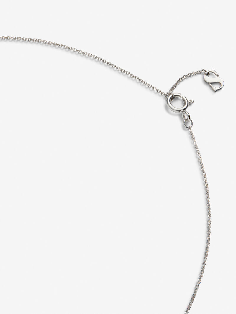 18K white gold pendant with 0.5 ct brilliant and baguette cut diamonds image number 4