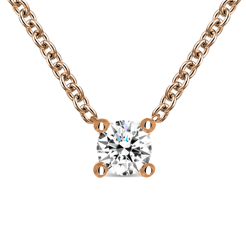 Rose gold pendant with 0,30 carats G-VVS2 diamond, PT13016-ORD030/GVVS2_V