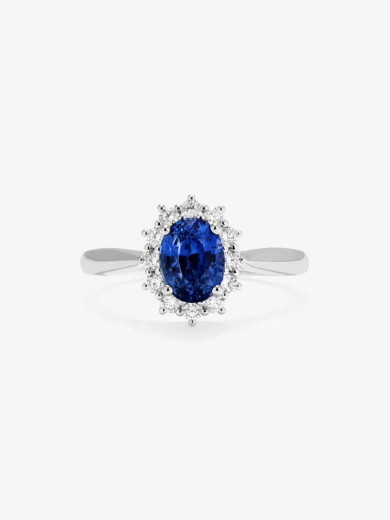18K White Gold Ring with Azul Blue Sap image number 2