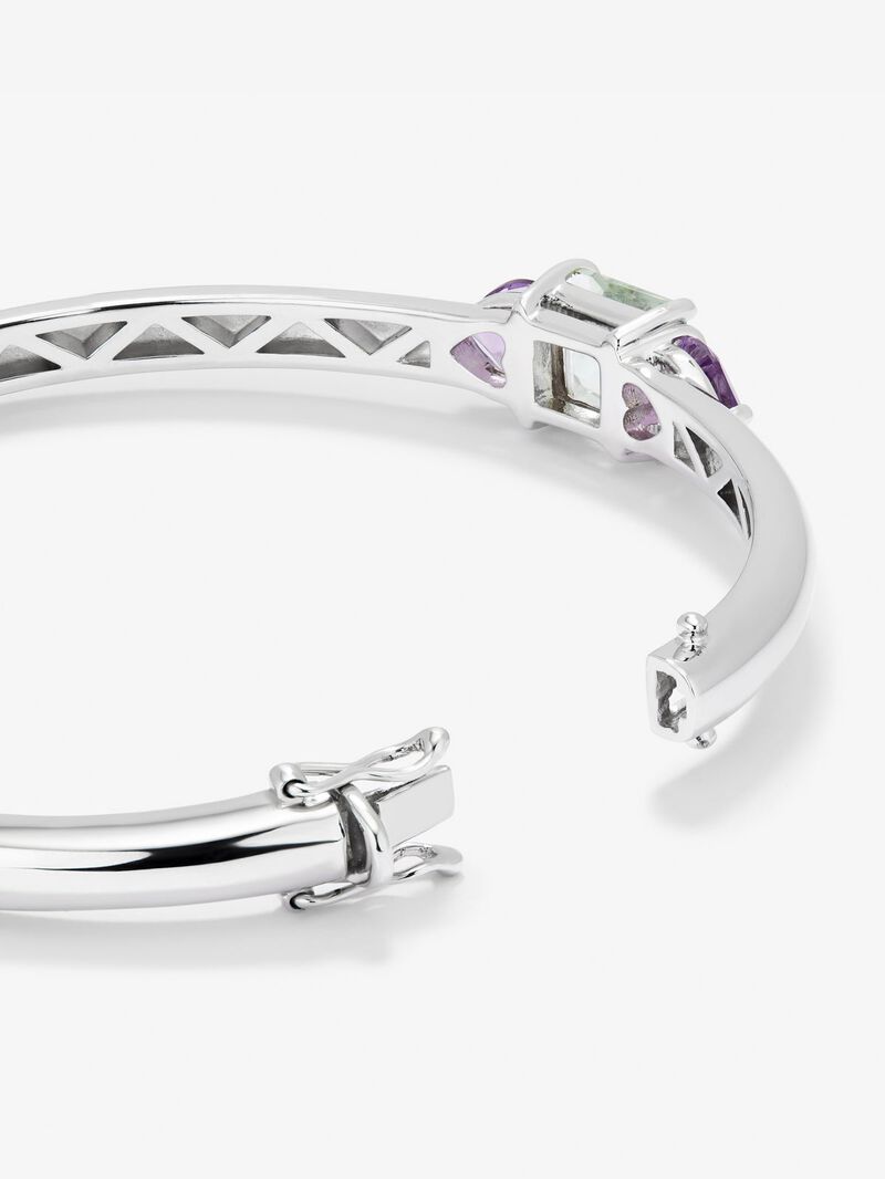 Utopian silver bracelet with amethyst. image number 3