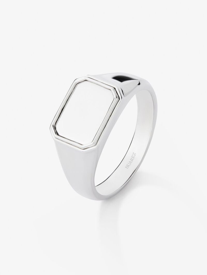 925 silver medium signet ring image number 0