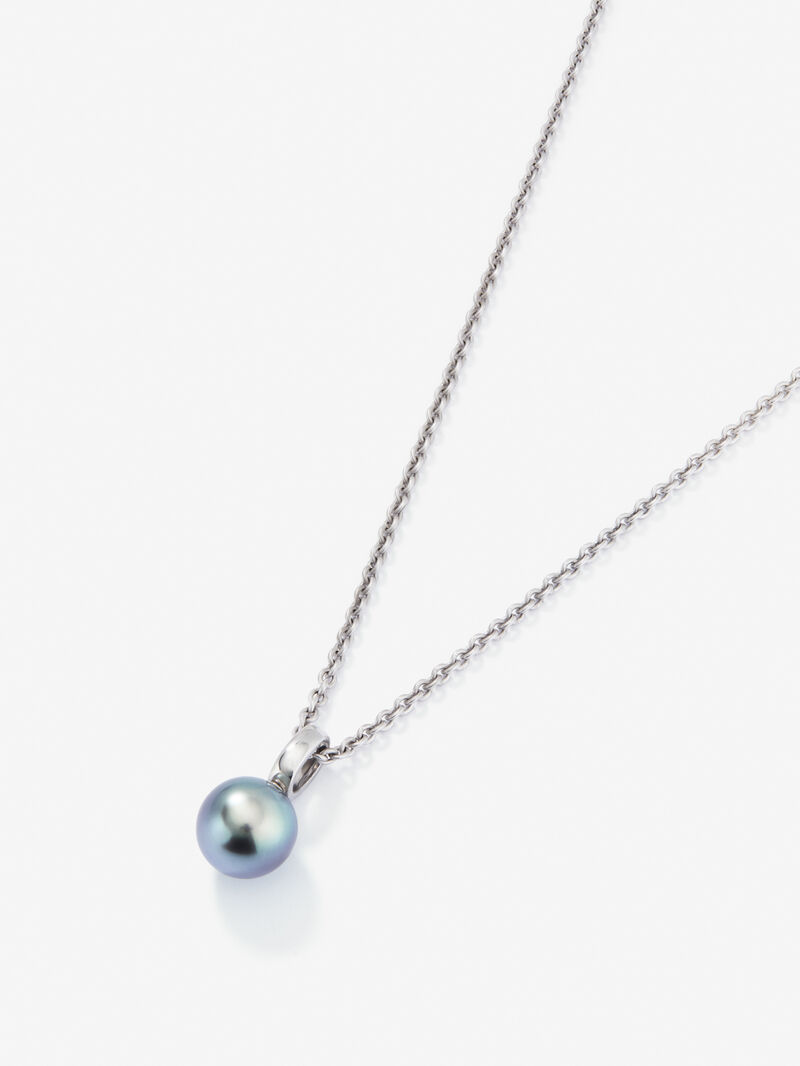925 silver chain pendant with 8.5 mm Tahitian pearl. image number 2