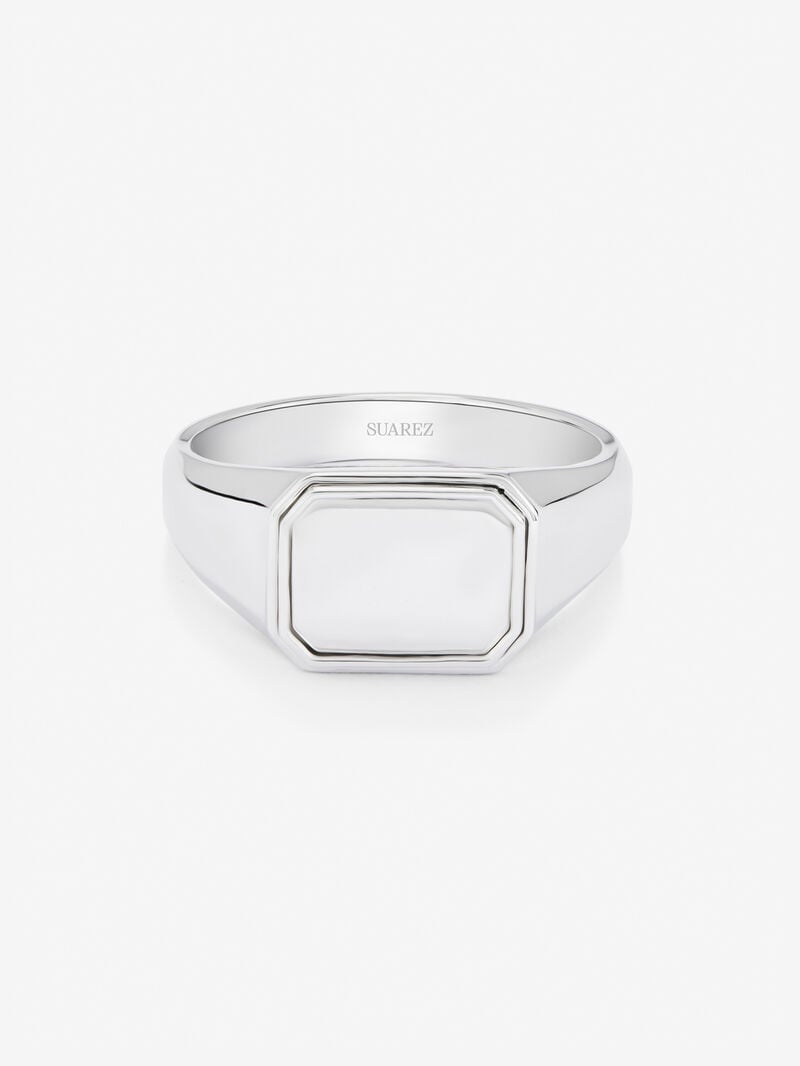 925 silver medium signet ring image number 4