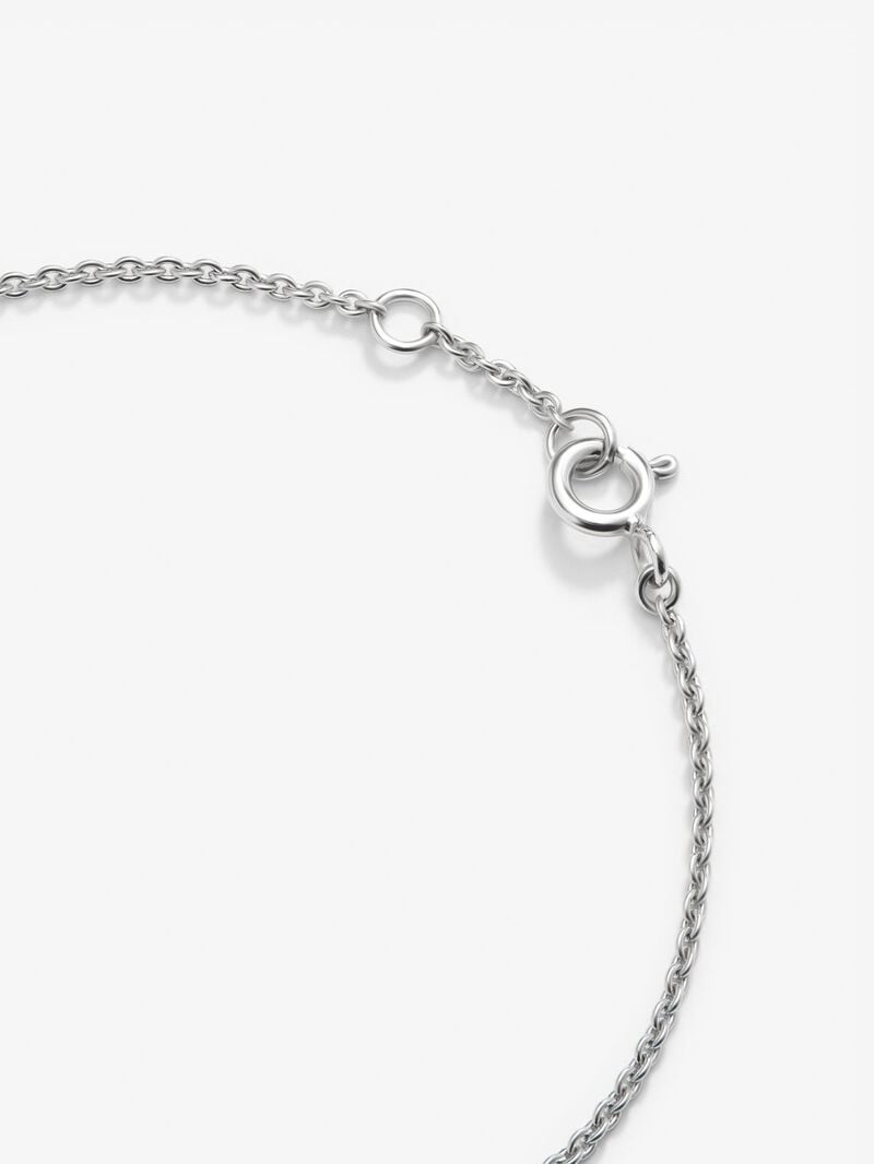 18K white gold bracelet with 0.1 ct brilliant-cut emerald and 0.05 ct brilliant-cut diamonds image number 4