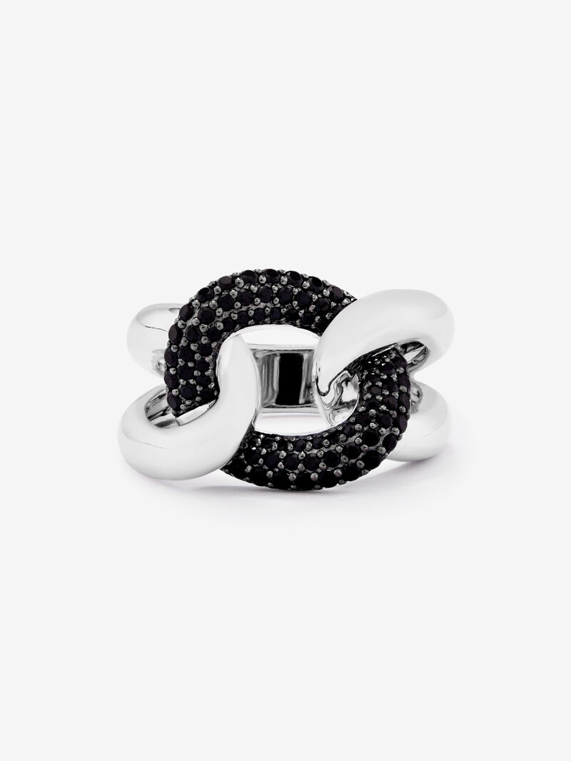 Ring with 925 silver knot with spinels image number 2