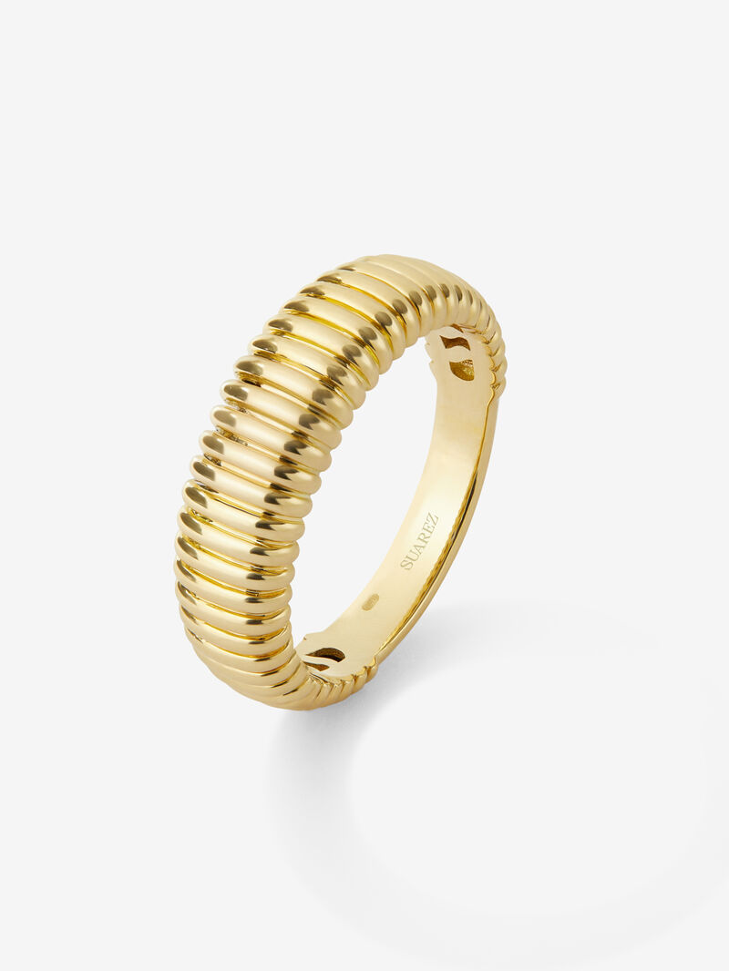 18K Yellow Gold Fluted Ring image number 0