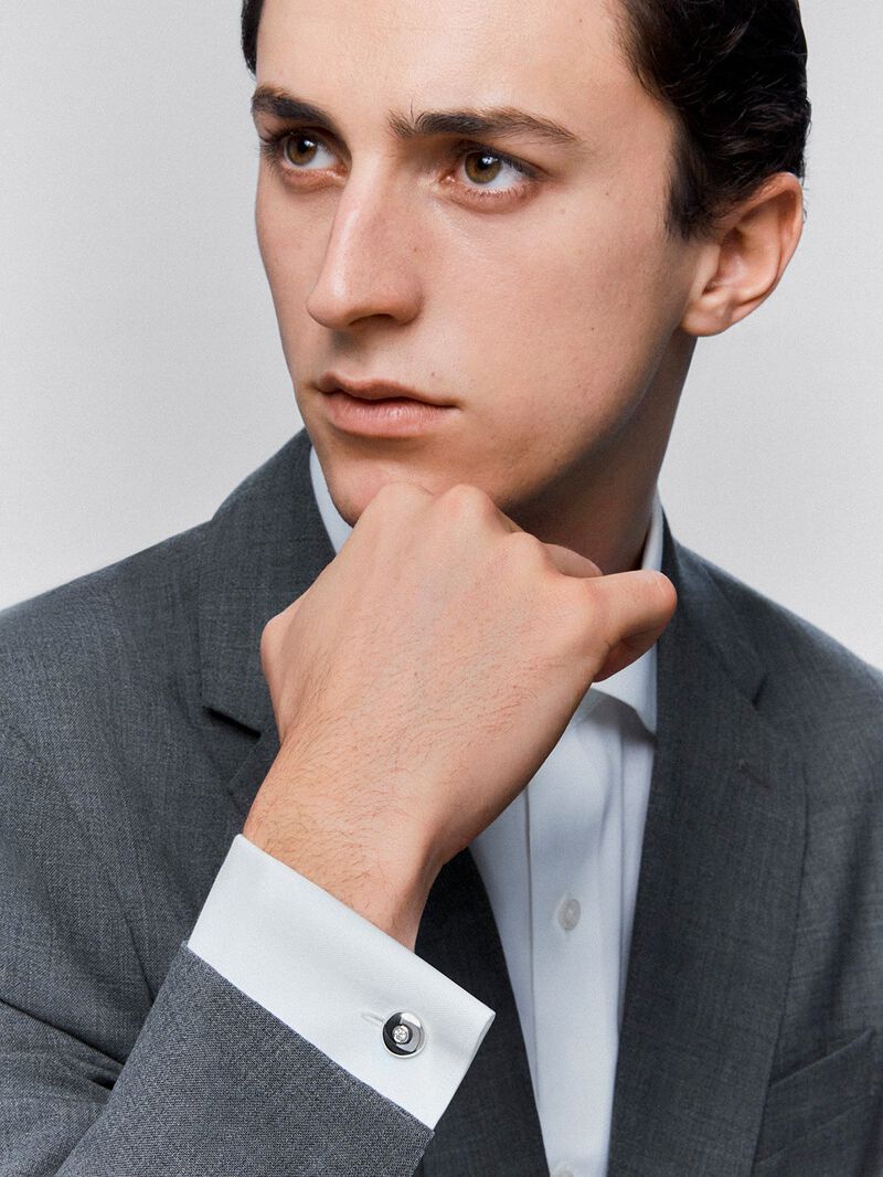White Gold and Diamond Cufflinks image number 1