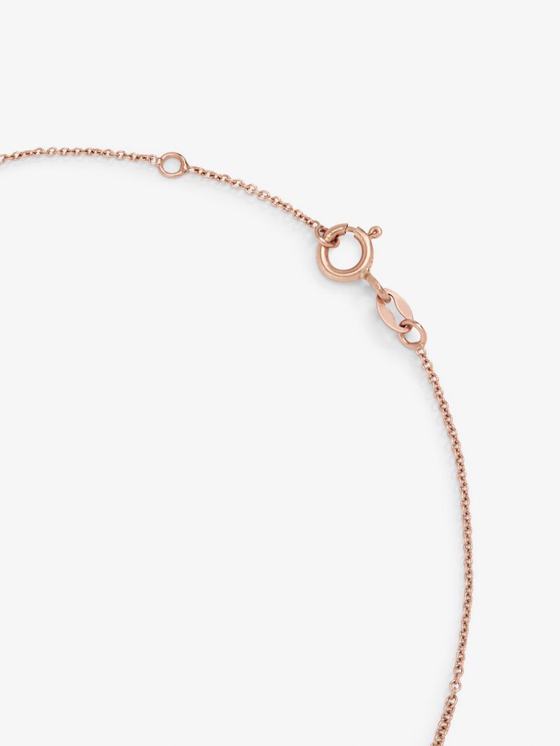 Pendant chain with 18K white gold initial and diamonds image number 4