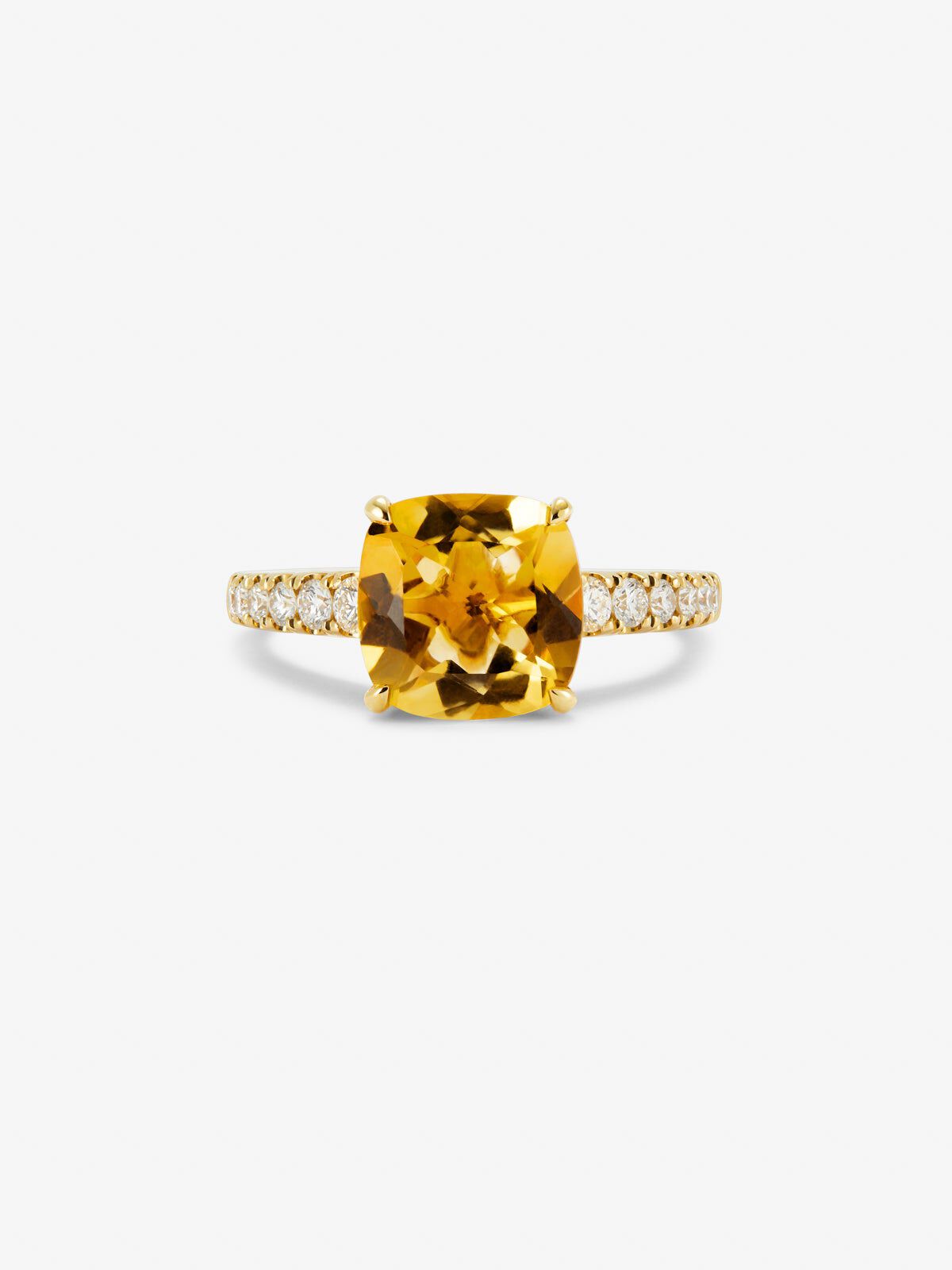 Cushion cut citrine ring sale