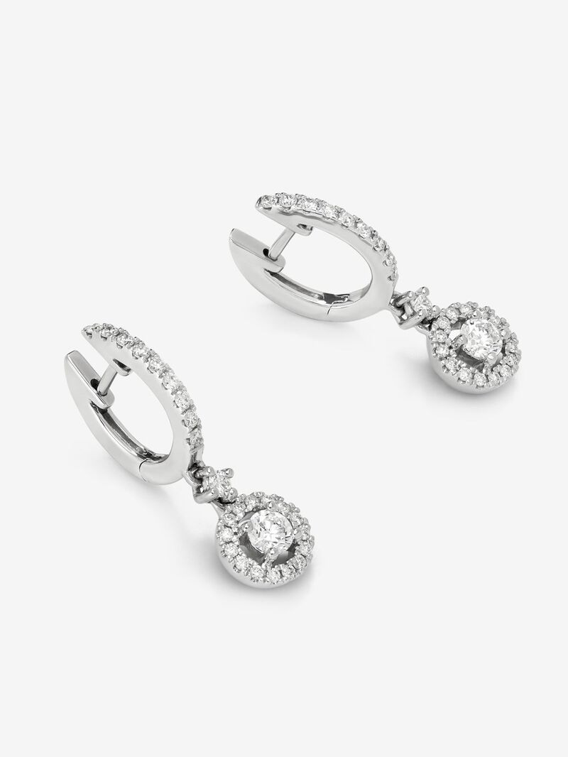 Lonely pendant ring earrings with 18K White Gold Orla with Diamonds image number 2