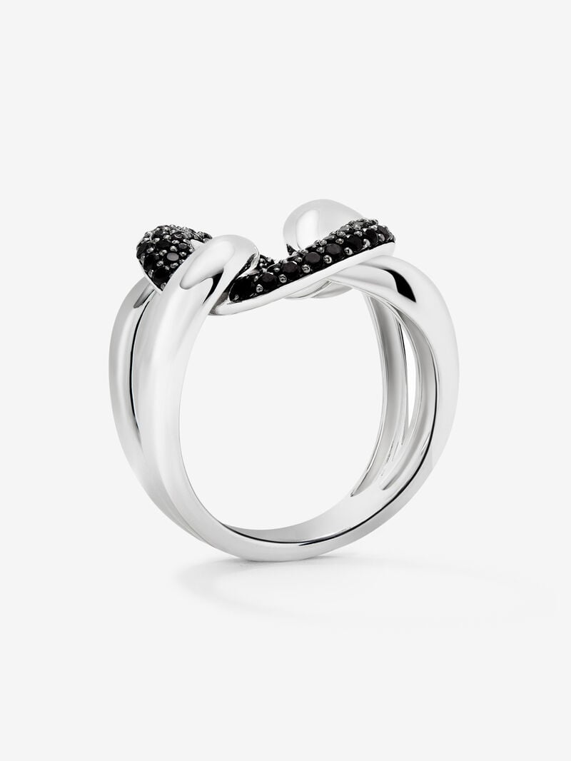 Ring with 925 silver knot with spinels image number 4
