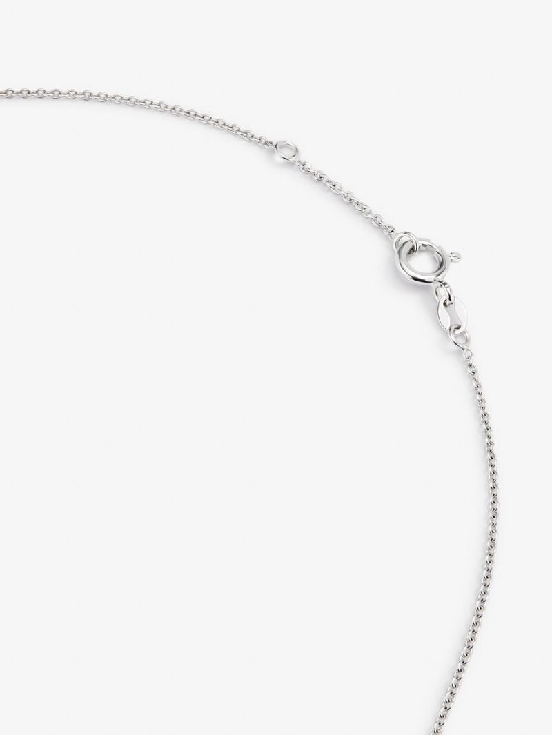 18K white gold pendant with pear-cut blue sapphire of 1.08 cts and brilliant-cut diamonds with a total of 0.1 cts image number 4