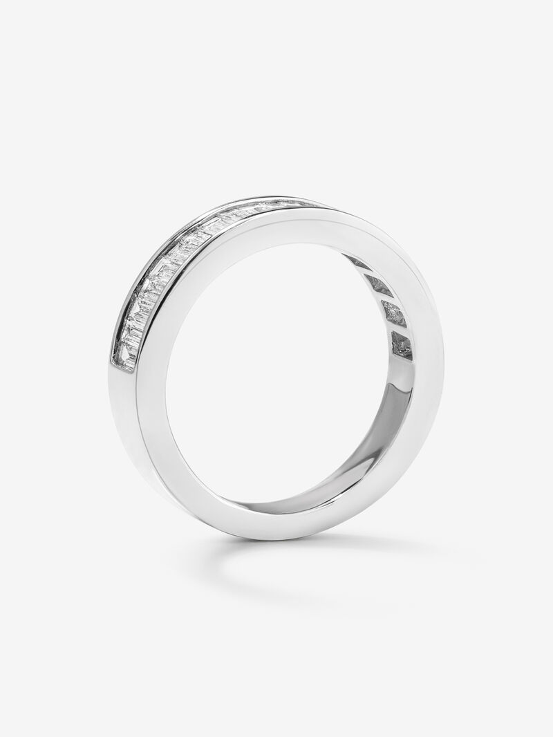 Half ring in 18K white gold with baguette-cut diamonds with a total of 1.83 cts image number 4