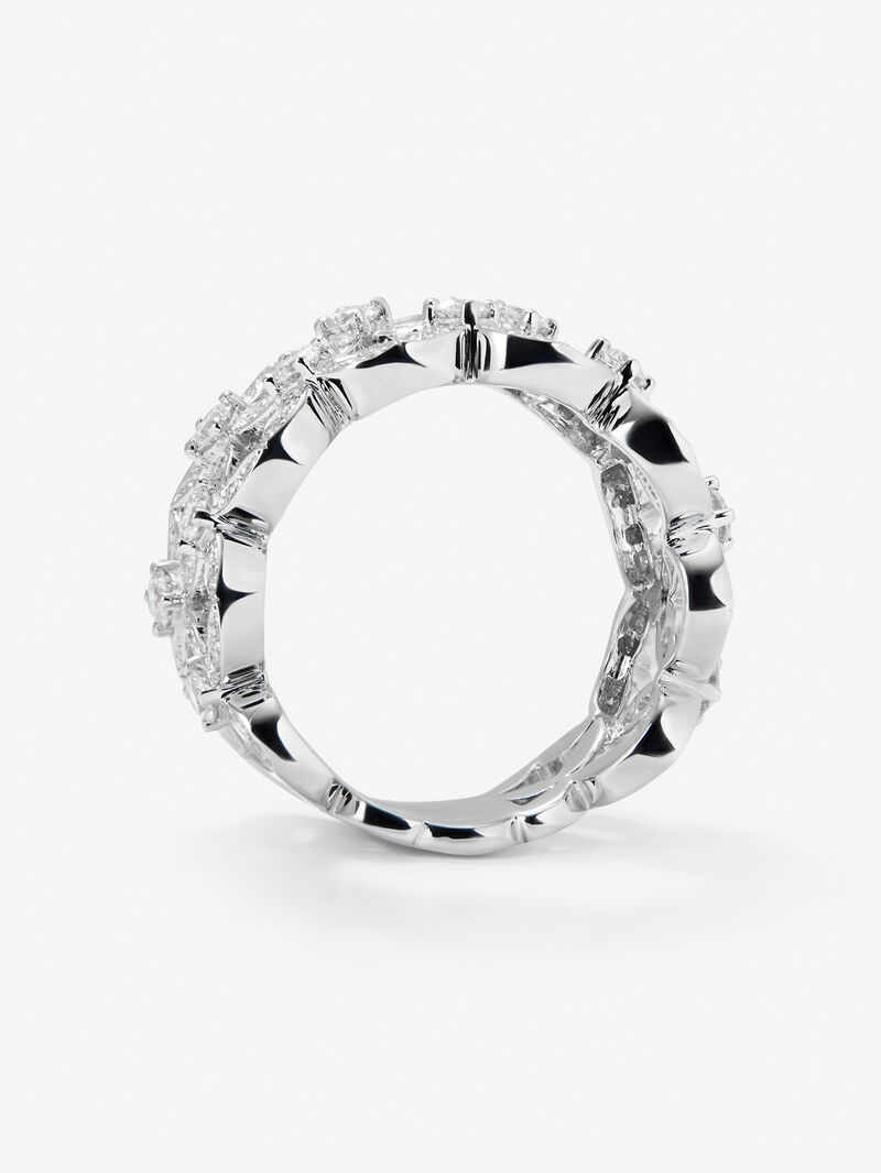 18K white gold ring with 97 brilliant-cut diamonds with a total of 1.14 cts image number 4