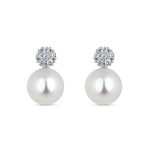 White Gold and Pearls earrings, PE20068-OBD19PA85