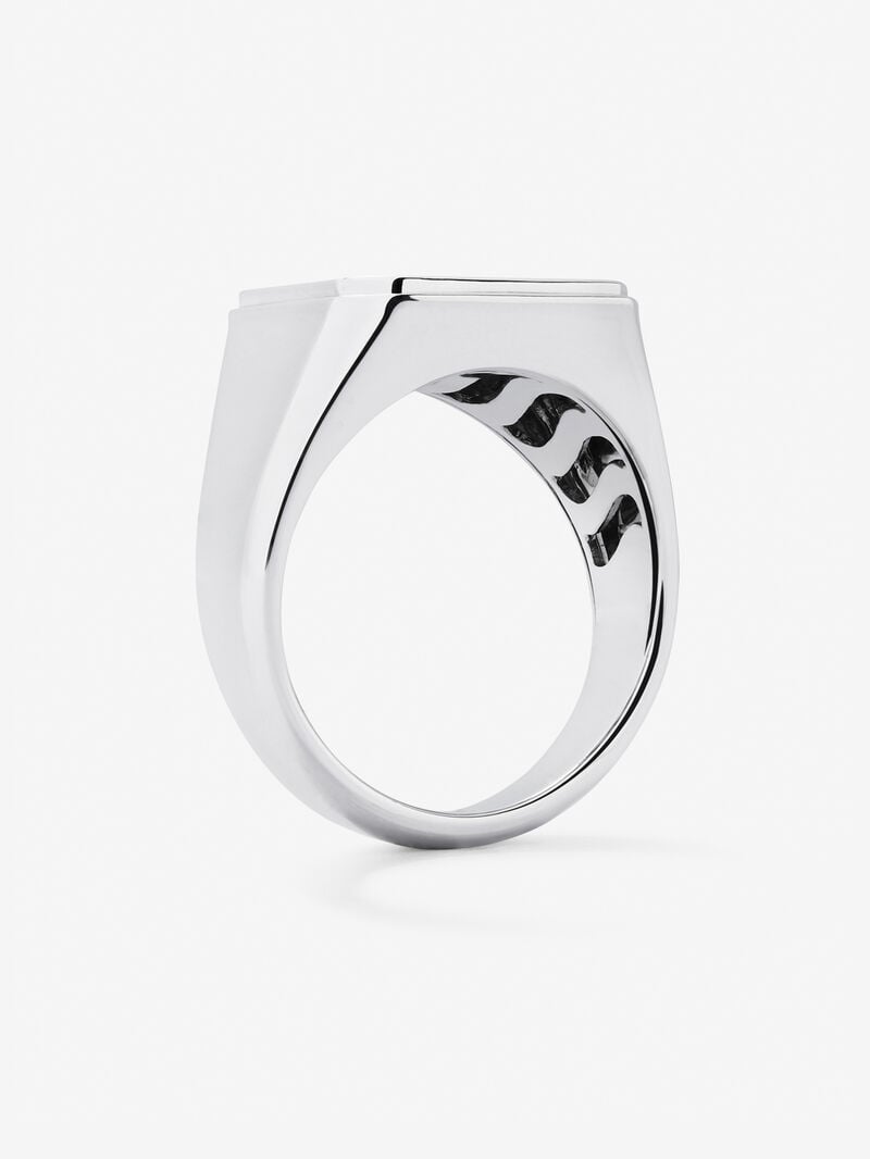 925 silver seal ring image number 4