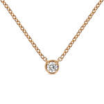 Colgante de oro rosa con diamante E-VVS2 de 0,25 quilates, PT14013-IGOR25/EVVS2