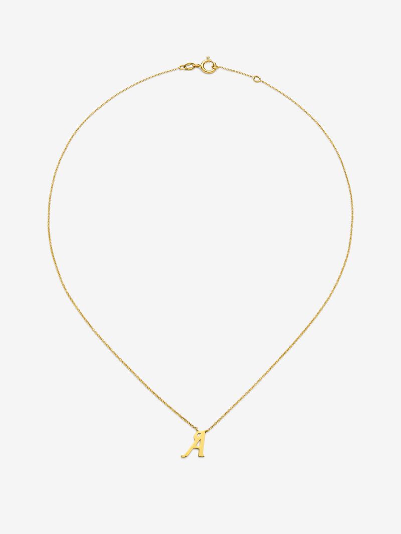 18K yellow gold pendant with letter A image number 0