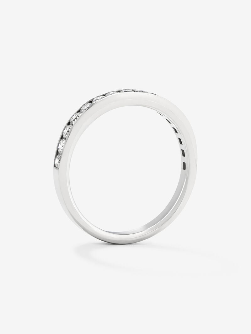 Half ring in 18K white gold with 16 brilliant-cut diamonds with a total of 0.5 cts image number 4