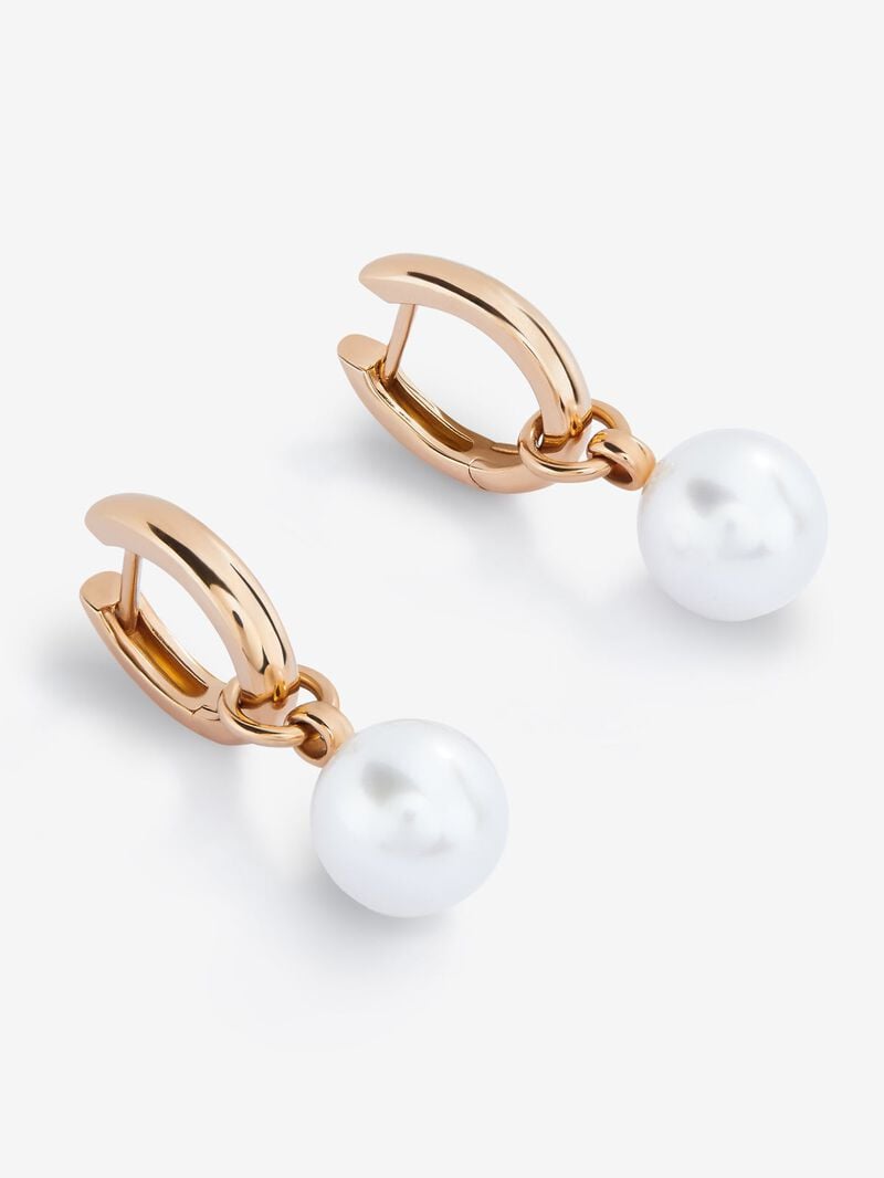 18K rose gold ring pending with 8.5 pearl pearl pendant image number 2