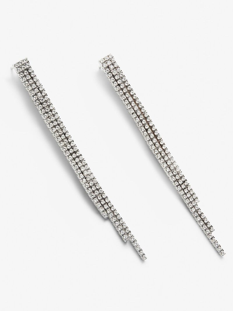 18K white gold hoop earrings with 232 brilliant-cut diamonds with a total of 4.06 cts image number 3