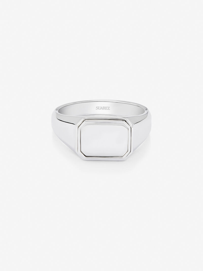 925 silver medium signet ring image number 4