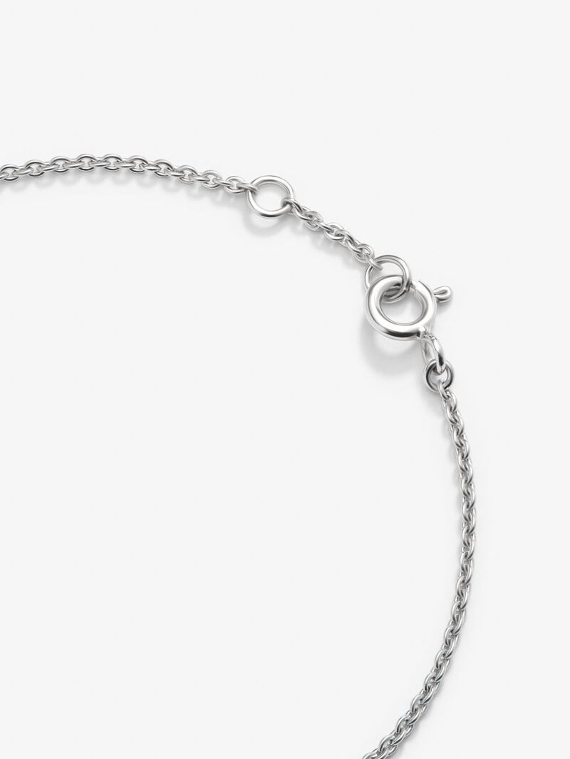 18K white gold bracelet with 0.1 ct brilliant-cut emerald and 0.05 ct brilliant-cut diamonds image number 8