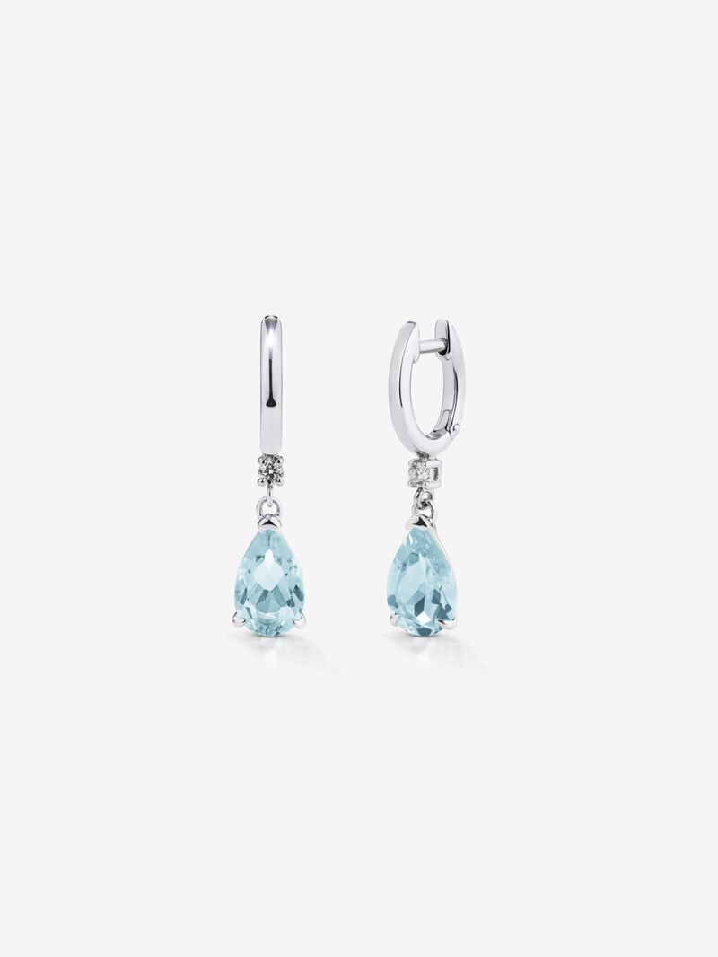 Long silver earrings with shadacios sky image number 0