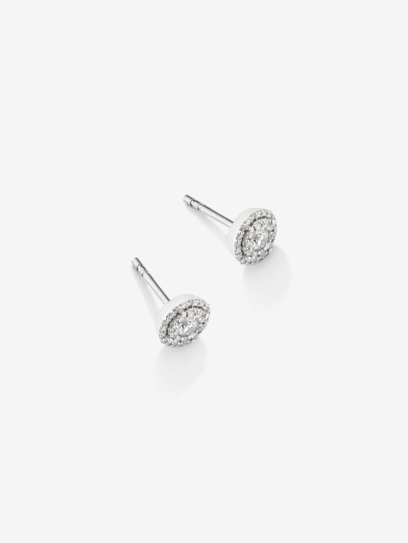 White gold grace earrings with diamond image number 2