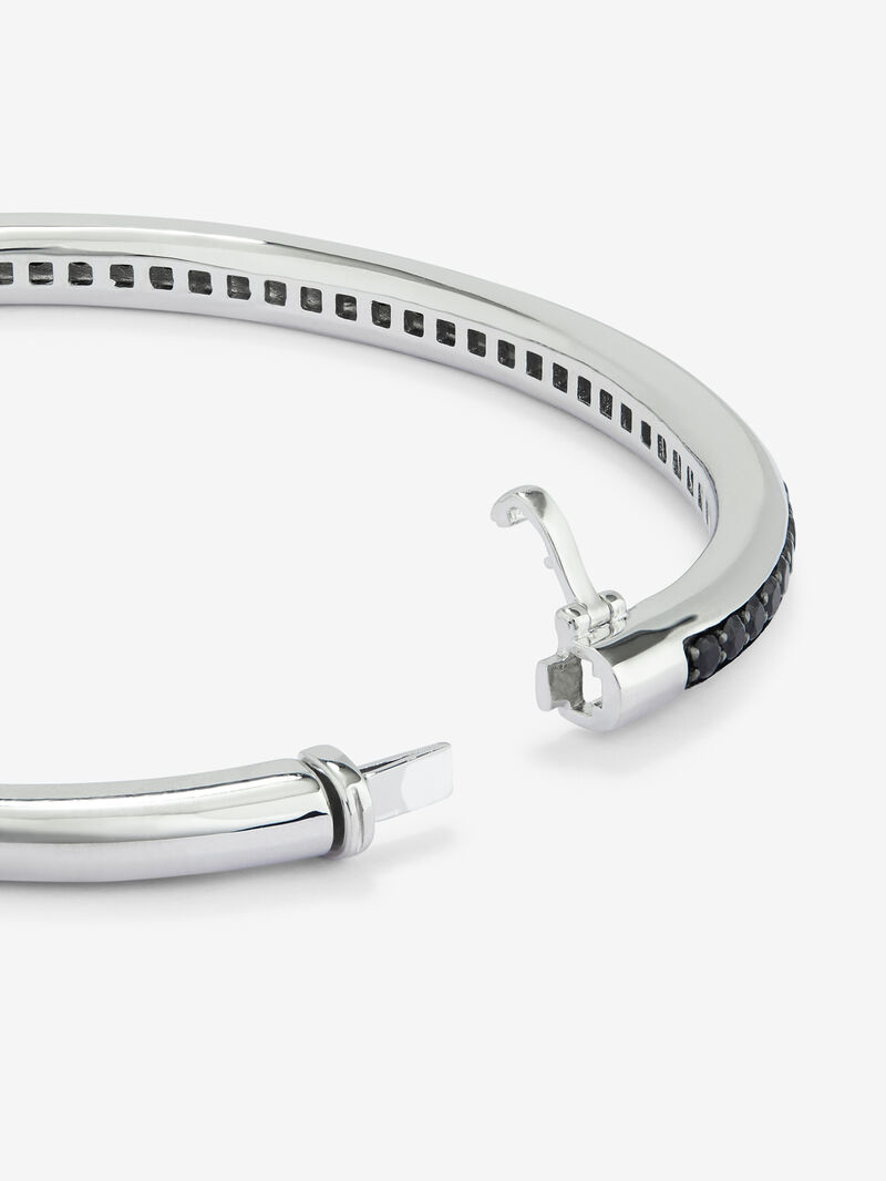 925 Silver rigid bracelet with spinels image number 4