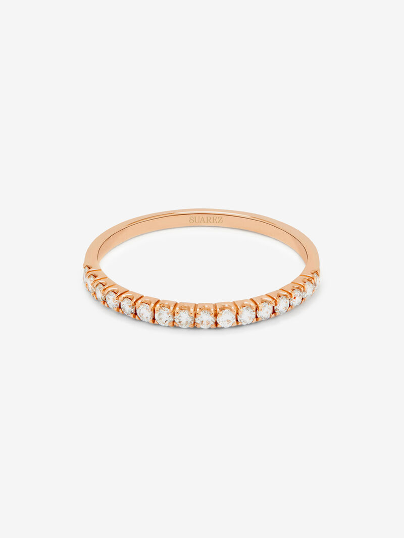 18K rose gold compromise alliance with diamonds image number 2